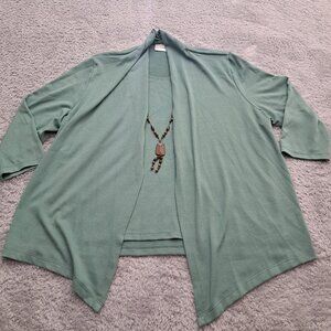 Alfred Dunner Womens 2 Piece 3/4 Sleeve Top With Removable Necklace- M